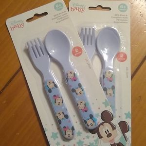 Disney Baby Mickey 2 piece fork and spoon set
